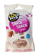 LOLO PETS CLASSIC - SNICK SNAC DROPS Leche y vitaminas sabor chocolate 75Gr 🐶