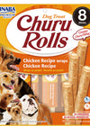 INABA - CHURU ROLLS DOG RECETA DE POLLO 12GR X 8 TUBOS 🐶