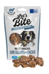 BRIT - LET´S BITE MEAT SNACKS LAMB SQUARES WITH CHICKEN 🐶