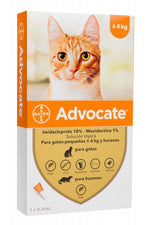 ADVOCATE - Bayer antiparasitario interno y externo en pipeta para gatos < 4kg 🐱