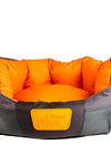 GIGWI PLACE - Cama M Gris/Naranja redonda (65 x 40 x 20 cm) 🐶