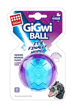 GIGWI - Ball squeaker transparente violeta / azul M 🐶