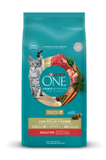 PURINA ONE - GATOS ADULTOS /POLLO Y CARNE 2 KG 🐱