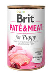 BRIT - Alimento húmedo para perro Pate & Meat Puppy 400 gr 🐶