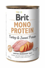 BRIT - Alimento húmedo para perro Mono Protein Turkey and Sweet Potato 400g 🐶