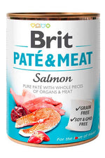 BRIT - Alimento húmedo para perros Pate & Meat Salmon 800g 🐶