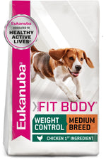 EUKANUBA - Alimento para Perro Fit Body Weight Control Medium Breed 13,6 kg🐶