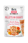 BRIT CARE - Cat Fillets in Gravy With Tender Tukey & Savory Salmon pouch 85 gr 🐱