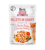 BRIT CARE - Cat Fillets in Gravy With Tender Tukey & Savory Salmon pouch 85 gr 🐱