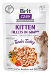 BRIT CARE - Cat & Kitten Fillets in Gravy With Tender Turkey pouch 85gr 🐱