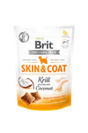 Snacks para perros BRIT snacks skin & coat krill enriched wit coconut for dogs 150 g 🐶