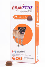 BRAVECTO - Antiparasitario externo para perros de 4,5- 10 kg - 250 mg- 1 comprimido🐶