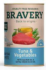 BRAVERY - Alimento húmedo Perros, Tuna y vegetales 290 gr. 🐶