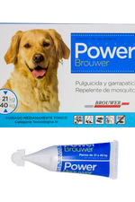 BROUWER - Antiparasitario externo para perros POWER ULTRA Pipeta de 21 a 40 kg-70 mg / Kg🐶