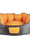 GIGWI PLACE - Cama L Naranja/Gris redonda Cod.8328- 75 x 50 x 20 cm 🐶