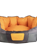 GIGWI PLACE - Cama L Naranja/Gris redonda Cod.8328- 75 x 50 x 20 cm 🐶