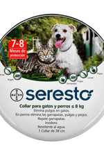 Collar antiparasitario externo para perros y gatos BAYER Seresto de menos de 8 Kg 🐱🐶